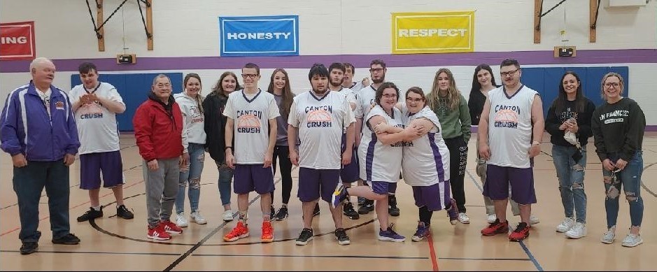 North Fulton Lady Wildcats show support for Canton Crush Comets in their Special Olympics basketball game